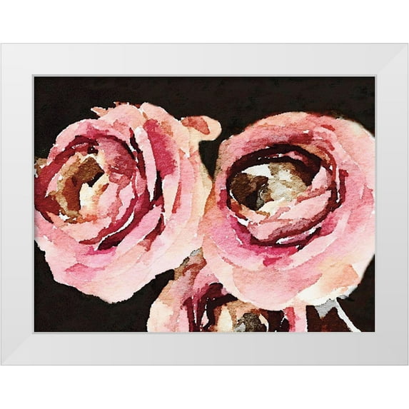 Navas, Emily 18x15 White Modern Wood Framed Museum Art Print Titled - Dark Roses