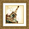 thumbnail image 1 of Navas, Emily 20x20 Gold Ornate Wood Framed with Double Matting Museum Art Print Titled - Je, taime Paris, 1 of 4