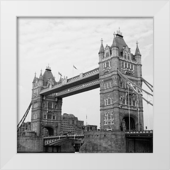 Navas, Emily 20x20 White Modern Wood Framed Museum Art Print Titled - London Scene I