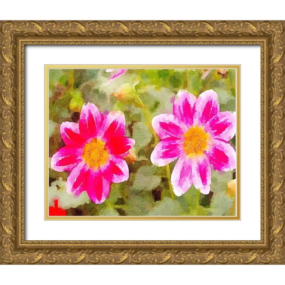 Navas, Emily 24x20 Gold Ornate Wood Framed with Double Matting Museum Art Print Titled - Last Spring II