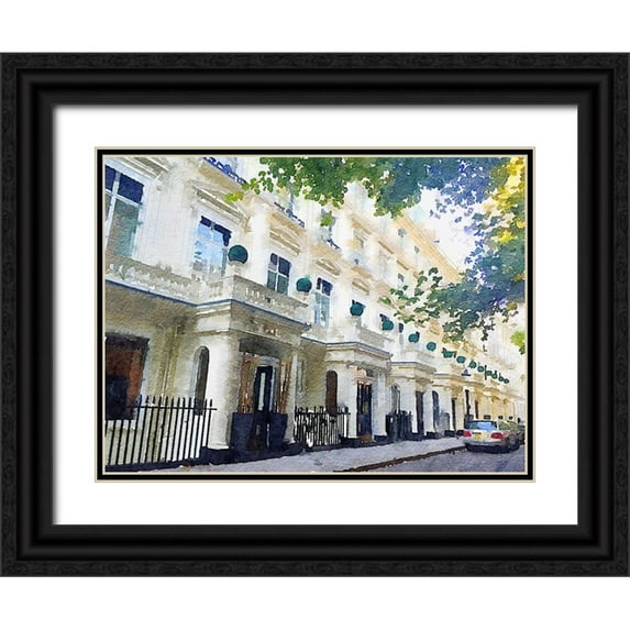 Navas, Emily 32x25 Black Ornate Wood Framed with Double Matting Museum Art Print Titled - Notting Hill