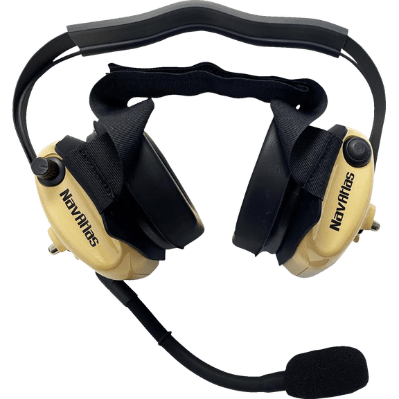 NAVATLAS NB202BE Headset - Behind-the-Head - Stereo/VOX - Beige