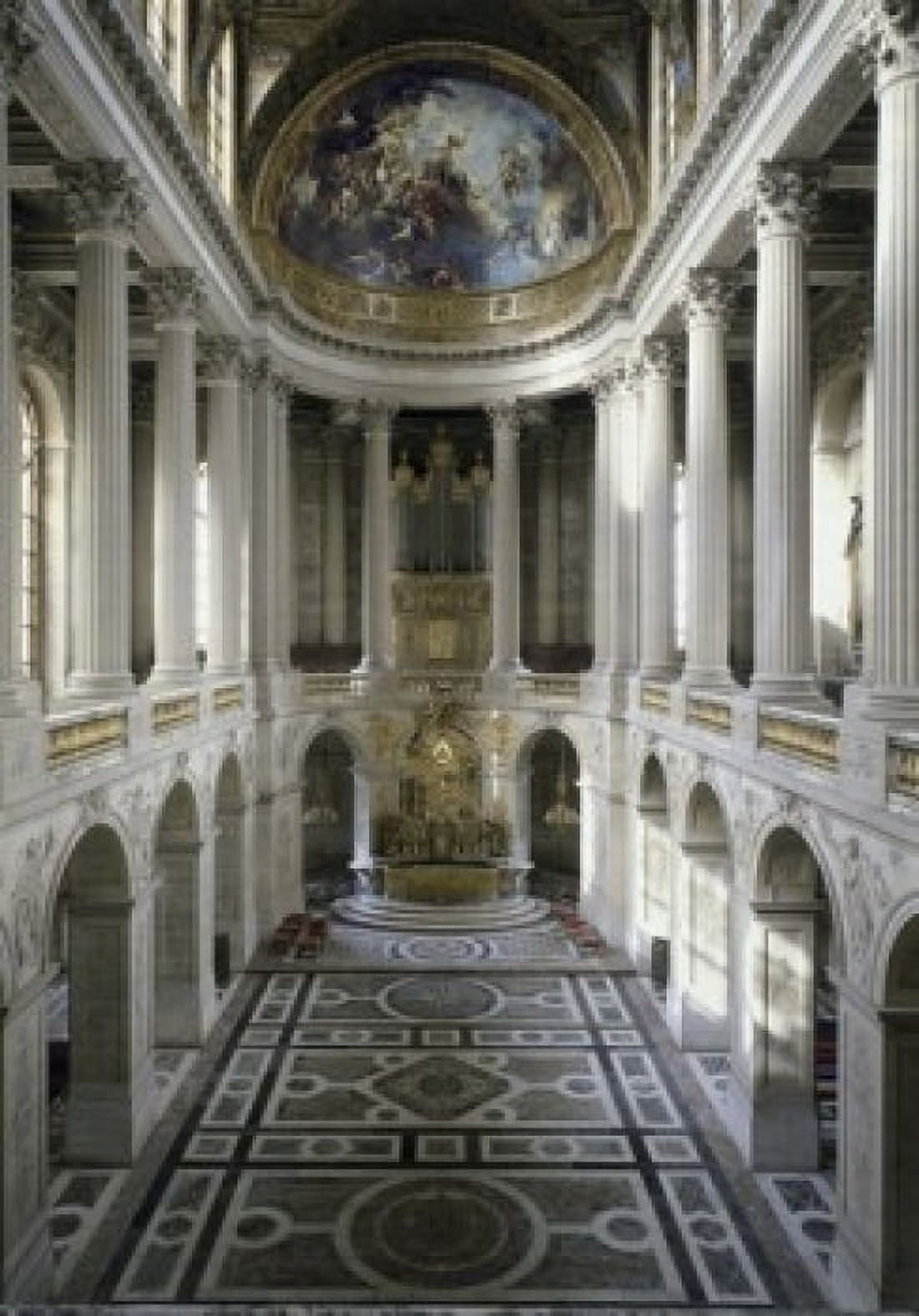 Nave of the Chapel at Versailles Interior Chateau de Versailles France Canvas Art - (18 x 24)