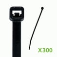 thumbnail image 1 of NavePoint 10 Inch Nylon UV Resistant Cable Wire Zip Tie 120 lbs - Black 300 Pack Lot Pcs Qty, 1 of 4