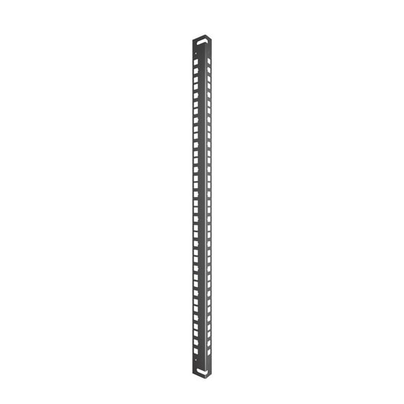 NavePoint 12U Cabinet Vertical Rack Rail Kit, Black, Cold Rolled Steel, 23.83 x 0.77 x 1.16 inch, Package Quantity of 4