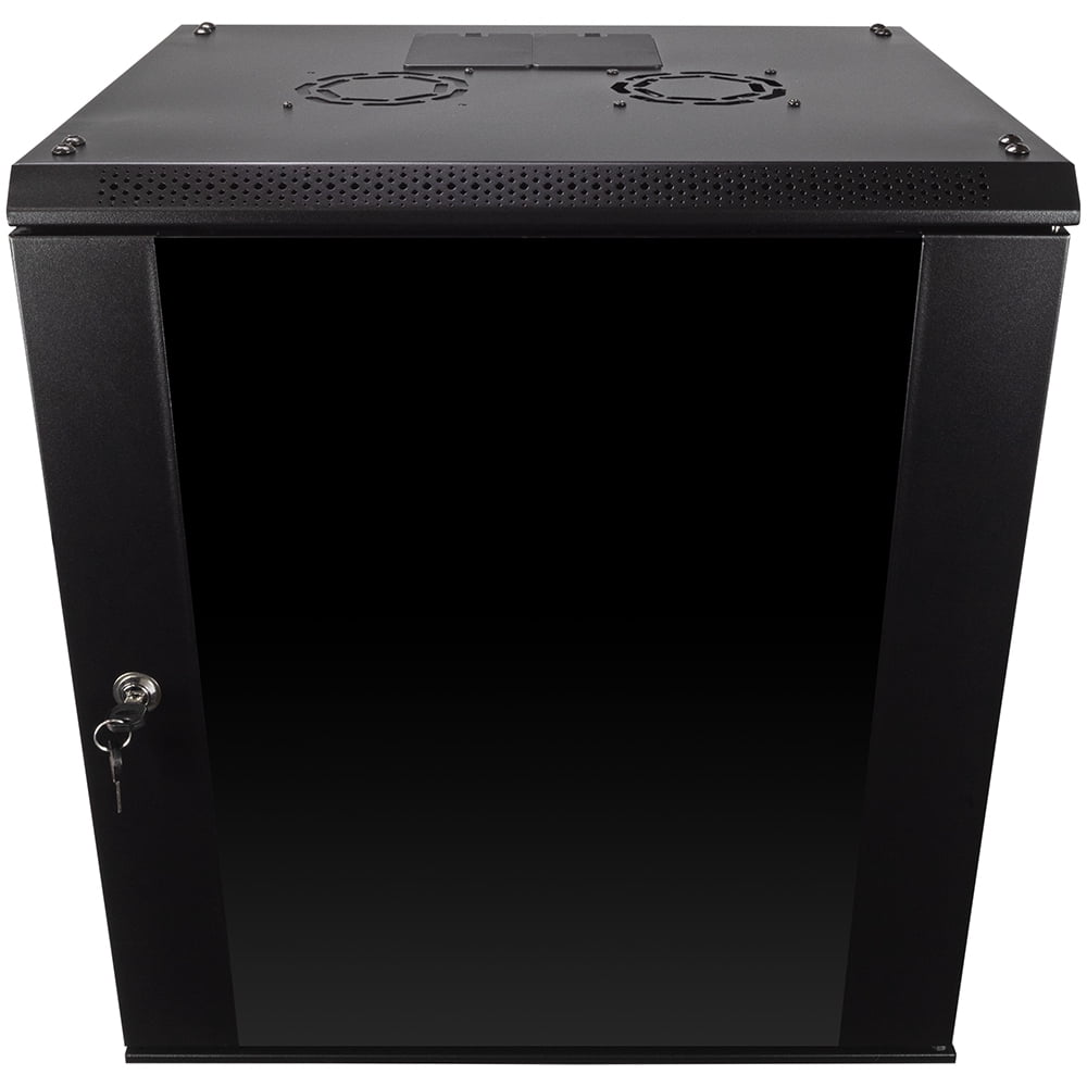 NavePoint 12U Server Rack with Glass Door, Cooling Fan, Locks ...