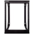 thumbnail image 1 of NavePoint 12U Server Rack with Swing Gate - 12U Wall Mount Rack for 19 Inch IT Equipment Open Frame Rack – Network Rack Wall Mount for AV & Server Equipment 18” Deep 12U Rack, Black, 1 of 6