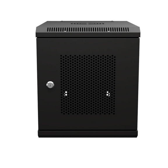NavePoint 15.75 in Wall Mount Network Cabinet, 6U, Perforated, Black