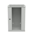 thumbnail image 1 of NavePoint 15.75 in Wall Mount Network Cabinet, 9U, Glass, Reversible, Gray, 1 of 6