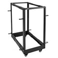 thumbnail image 1 of NavePoint 18U 4 Post Server Rack – Open Frame Rack for 19 Inch Equipment, Adjustable Depth 4-Post Network Rack with Casters Wheels, 18U Server Rack 1320lbs Capacity, Black, 1 of 5