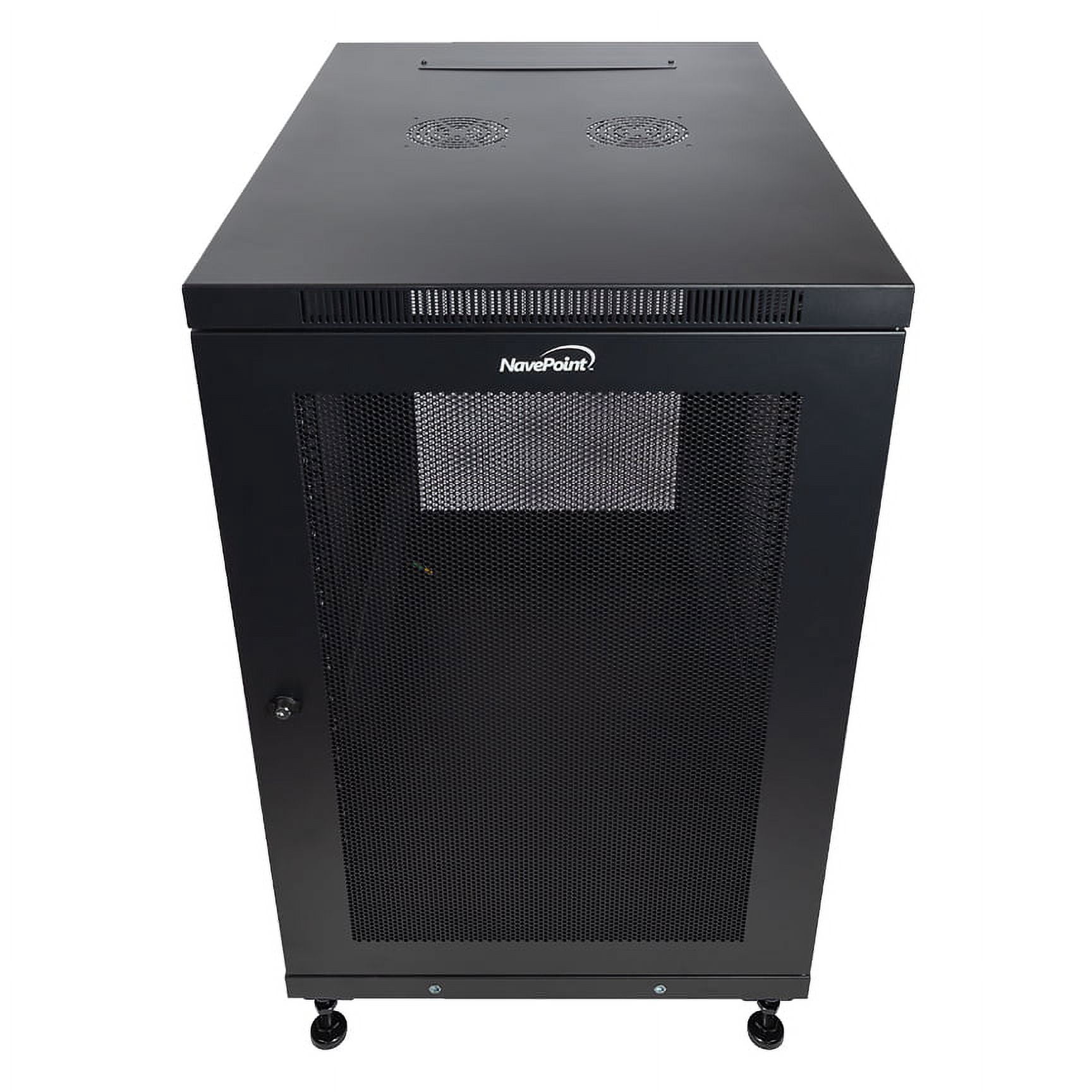 NavePoint 18U Rack Enclosure Server Cabinet, Mid Depth 33 Inch Deep ...