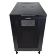 thumbnail image 1 of NavePoint 18U Rack Enclosure Server Cabinet, Mid Depth 33 Inch Deep, Perforated Door Lock and Casters Black, 1 of 6