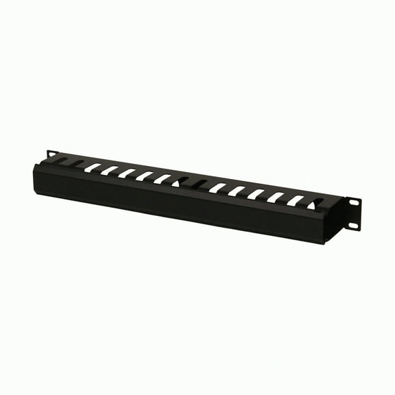 NavePoint 1U Metal Rack Mount Horizontal Cable Manager Duct Raceway for 19 Inch Server Rack