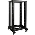 thumbnail image 1 of NavePoint 22U 4 Post Server Rack – Open Frame Rack for 19 Inch Equipment, Adjustable Depth 4-Post Network Rack Floor Mount, 22U Server Rack 793lbs Capacity, Black, 1 of 4