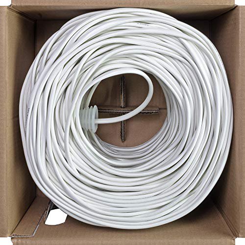 NavePoint 250ft in Wall Audio Speaker Cable Wire CL2 14/4 AWG Gauge 4 Conductor Bulk White