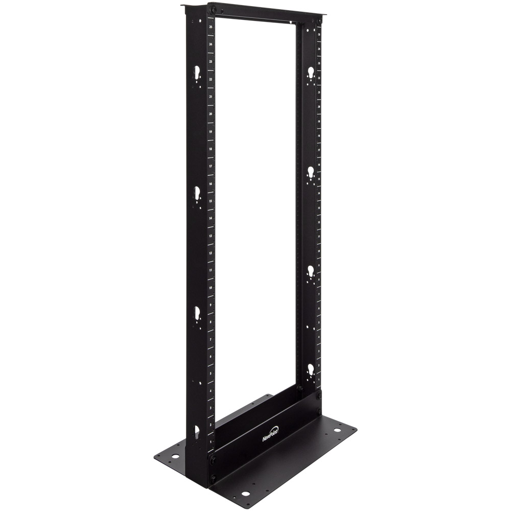 NavePoint 25U 2 Post Open Frame Server Rack for 19 Inch Equipment, AV ...