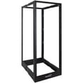 thumbnail image 1 of NavePoint 25U 4 Post Server Rack – Open Frame Rack for 19 Inch Equipment, Adjustable Depth 4-Post Network Rack Floor Mount, 25U Server Rack 1322lbs Capacity, Black, 1 of 5