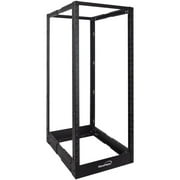 NavePoint 25U 4 Post Server Rack   Open Frame Rack for 19 Inch Equipment, Adjustable Depth 4-Post Network Rack Floor Mount, 25U Server Rack 1322lbs Capacity, Black