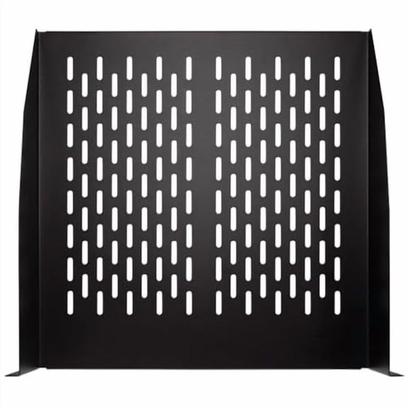 NavePoint 2U 19-Inch Heavy Duty Vented Rack Mount Cantilever Fixed Server Cabinet Shelf 18-Inches Deep Black