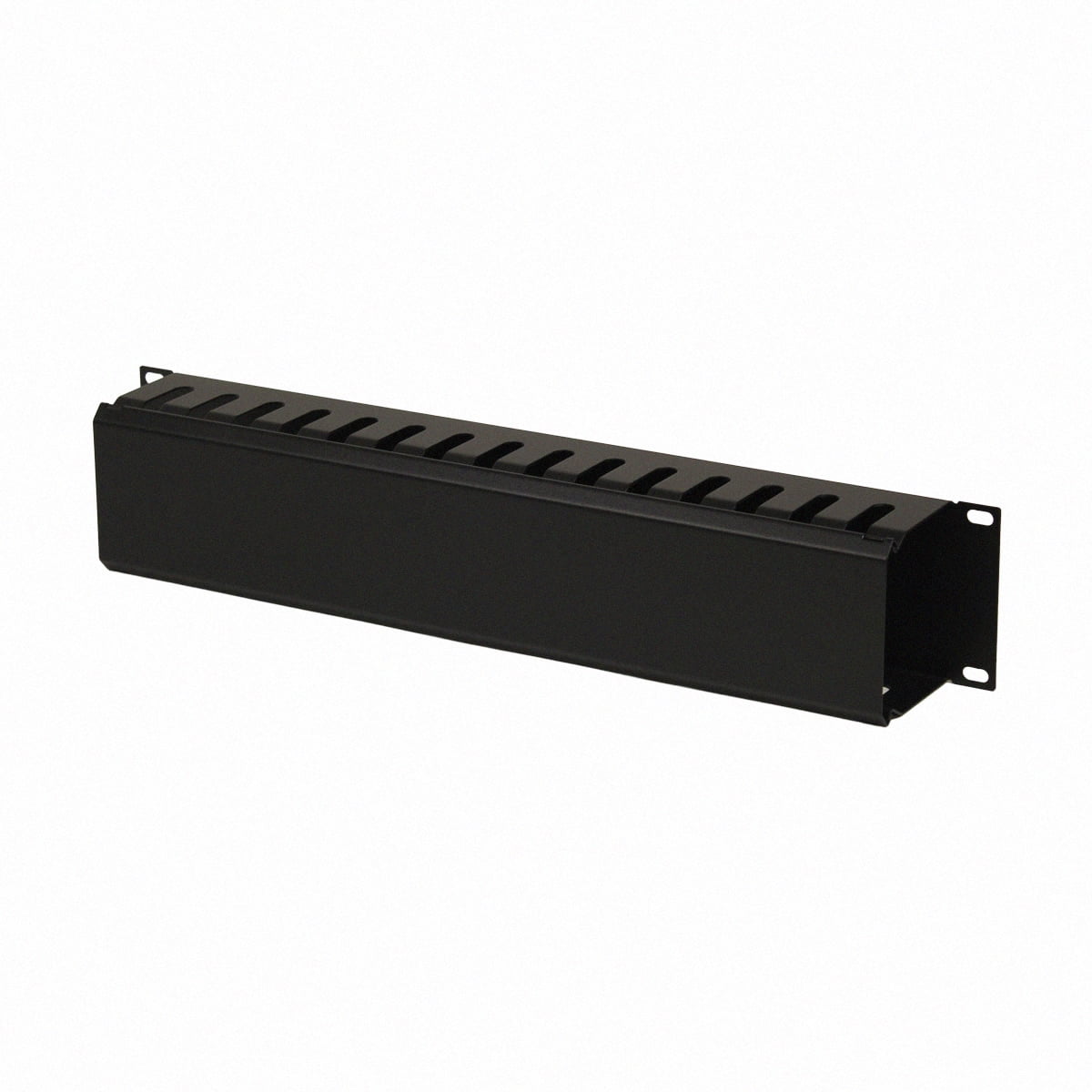 NavePoint 2U Metal Rack Mount Horizontal Cable Manager Duct Raceway for ...