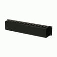 thumbnail image 1 of NavePoint 2U Metal Rack Mount Horizontal Cable Manager Duct Raceway for 19 Inch Server Rack, 1 of 3