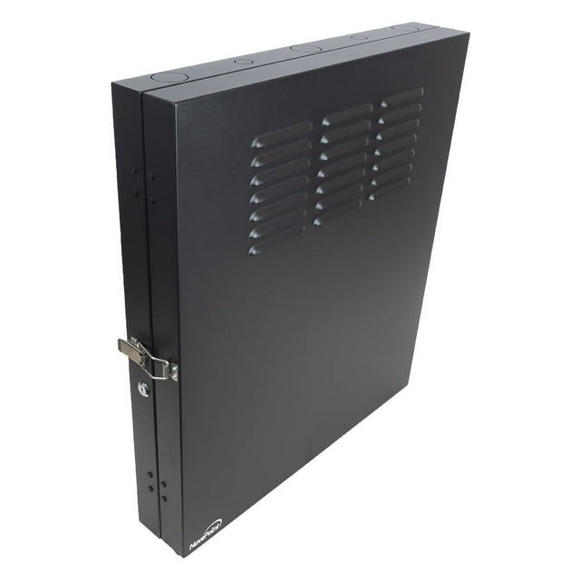 NavePoint 2U Vertical Wall Mount Enclosure for 19" Networking Equipment, Servers, Switch and Patch Panels, Low Profile, 20" Depths, Max Weight Capacity 150 Lbs