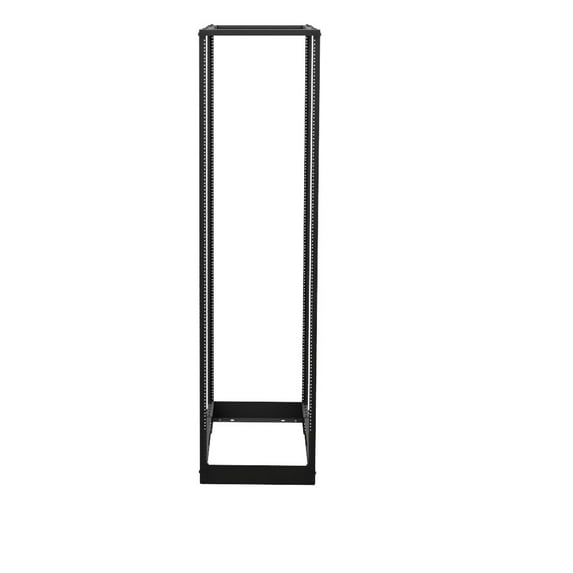 NavePoint 4-Post Adjustable Rack, 42U, 12-24 Threaded, Caster Compatible, Black