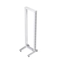 thumbnail image 1 of NavePoint 42U 2 Post Rack Open Frame Server Rack for 19 Inch Equipment, AV, Networking, Data & IT Devices, 2-Post Rack 42U With Wheels, 661lbs Weight Capacity, White, 1 of 5
