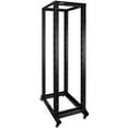 thumbnail image 1 of NavePoint 42U 4 Post Server Rack – Open Frame Rack for 19 Inch Equipment, Adjustable Depth 4-Post Network Rack with Casters Wheels, 42U Server Rack 881lbs Capacity, Black, 1 of 4