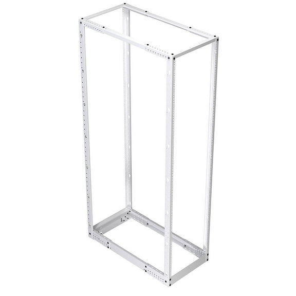 NavePoint 45U 4 Post Rack Open Frame Server Rack for 19 Inch Equipment, AV, Networking, Data & IT Devices, 4-post Rack 45U 1322lbs Weight Capacity, White