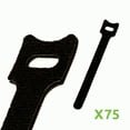 thumbnail image 1 of NavePoint 6 Inch Hook and Loop Reusable Strap Cable Cord Wire Ties 75 Pack Black, 1 of 5