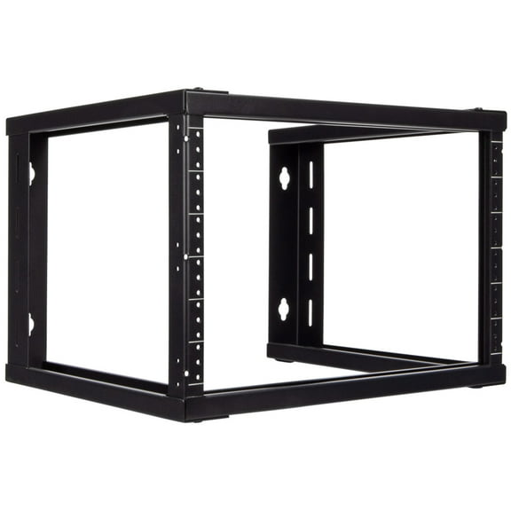 NavePoint 6U Wall Mount Rack - 6U Server Rack for 19 Inch IT Equipment Open Frame Rack   6U Network Rack for AV & Server Equipment 16 Deep 6U Rack, Black