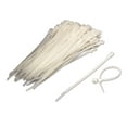 thumbnail image 1 of NavePoint 8 Inch Mount Head Screw Cable Wire Zip Tie 50 lbs Natural White 200 Pack Lot Pcs, 1 of 4
