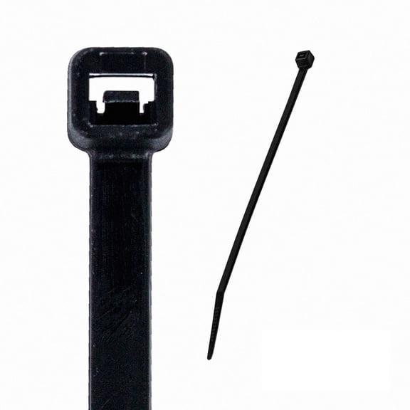 NavePoint 8 Inch Nylon UV Resistant Cable Wire Zip Tie 40 lbs - Black 200 Pack Lot Pcs Qty