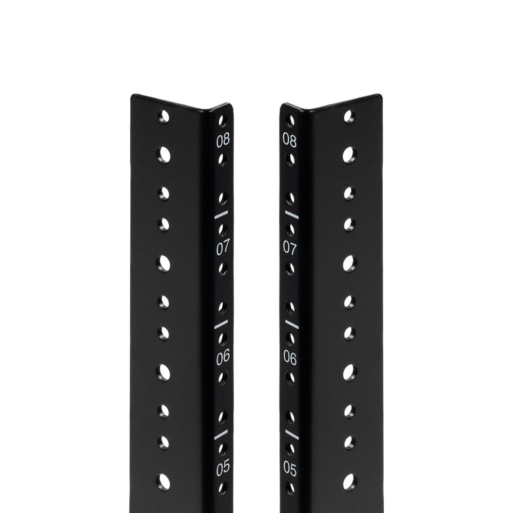 NavePoint 8U Vertical Rack Rail Pair DIY Kit with Hardware, Black ...
