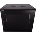 thumbnail image 1 of NavePoint 9U Server Rack Enclosure - 17.7” Deep, 9U Wall Mount Network Cabinet with Locking Perforated Door, 19” IT Equipment Compatible, 9U Network Rack, Removable Side Panels, Black, 1 of 6