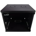thumbnail image 1 of NavePoint 9U Wall Mount Network Cabinet for 19” IT Equipment with Lockable Glass Door & Removable Side Panels, 2 Fans, 17.7” Deep, Pre-Assembled, 1 of 5
