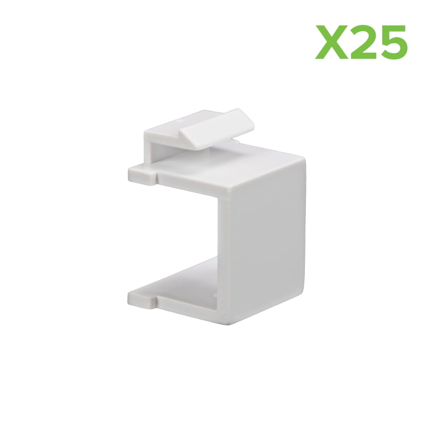 NavePoint Blank Keystone Adapter White 25-pack - Walmart Business Supplies
