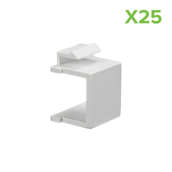 NavePoint Blank Keystone Adapter White 25-pack