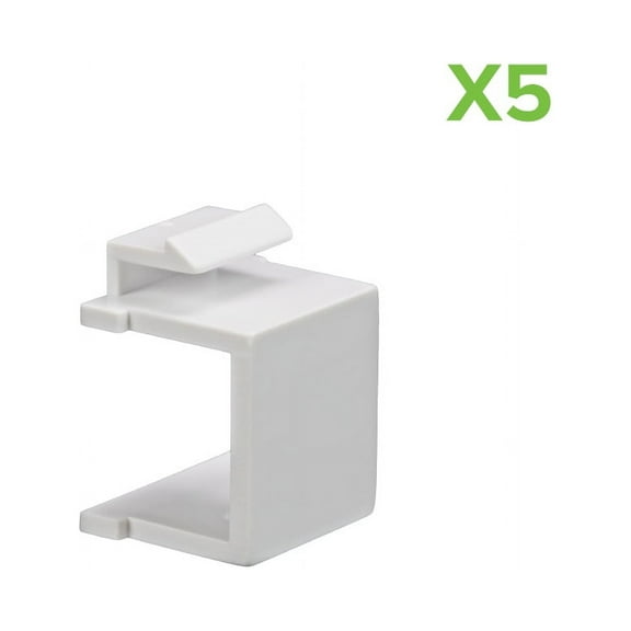NavePoint Blank Keystone Adapter White 5-pack