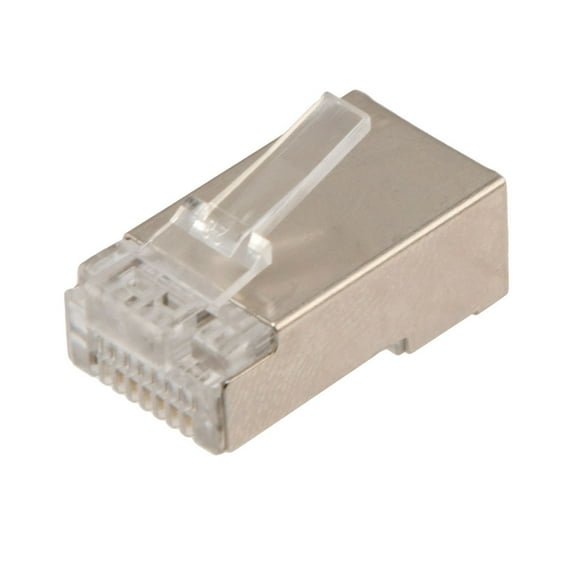 NavePoint CAT5E Ethernet RJ45 Plug, FTP, 25 pack, C5E-8P8C, CE Compliance