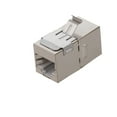 thumbnail image 1 of NavePoint CAT5E FTP Inline Keystone Coupler, RJ45 Female to RJ45 Female, 10 pack, Silver, 1 of 5