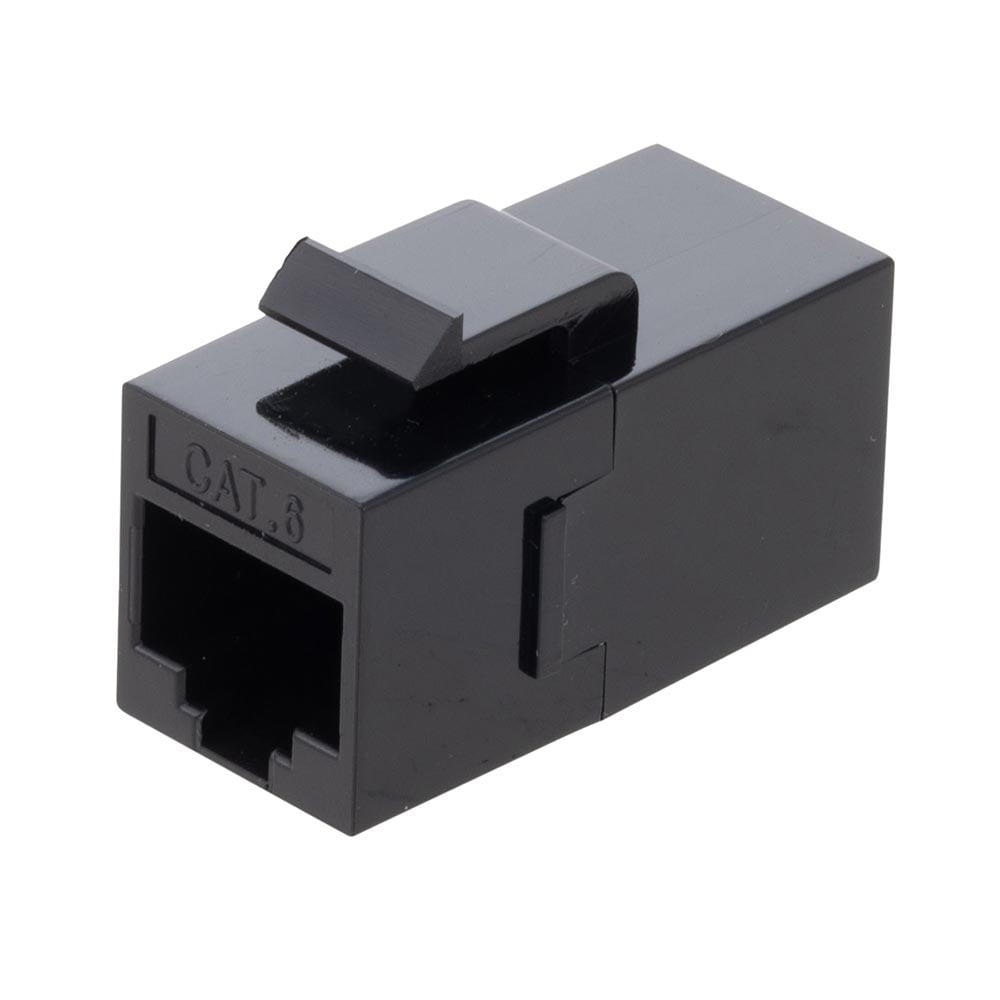 NavePoint CAT6 UTP Inline Keystone Coupler, RJ45 Female to RJ45 Female