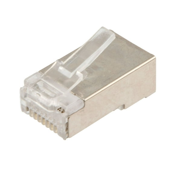 NavePoint CAT6A Ethernet RJ45 Plug, FTP, 25 pack, C6A-8P8C, CE Compliance