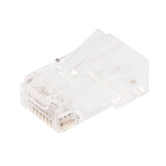 NavePoint CAT6A Ethernet RJ45 Plug, UTP, 100 pack, C6A-8P8C, CE Compliance