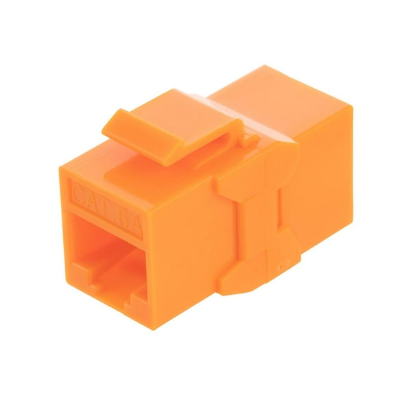 NavePoint CAT6A UTP Inline Keystone Coupler, 25 pack, Orange