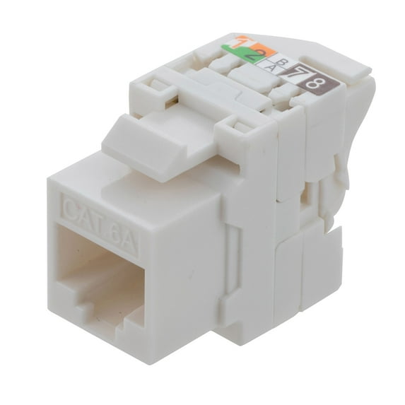 NavePoint CAT6A Unshielded Toolless Keystone Jack 10 pack, White
