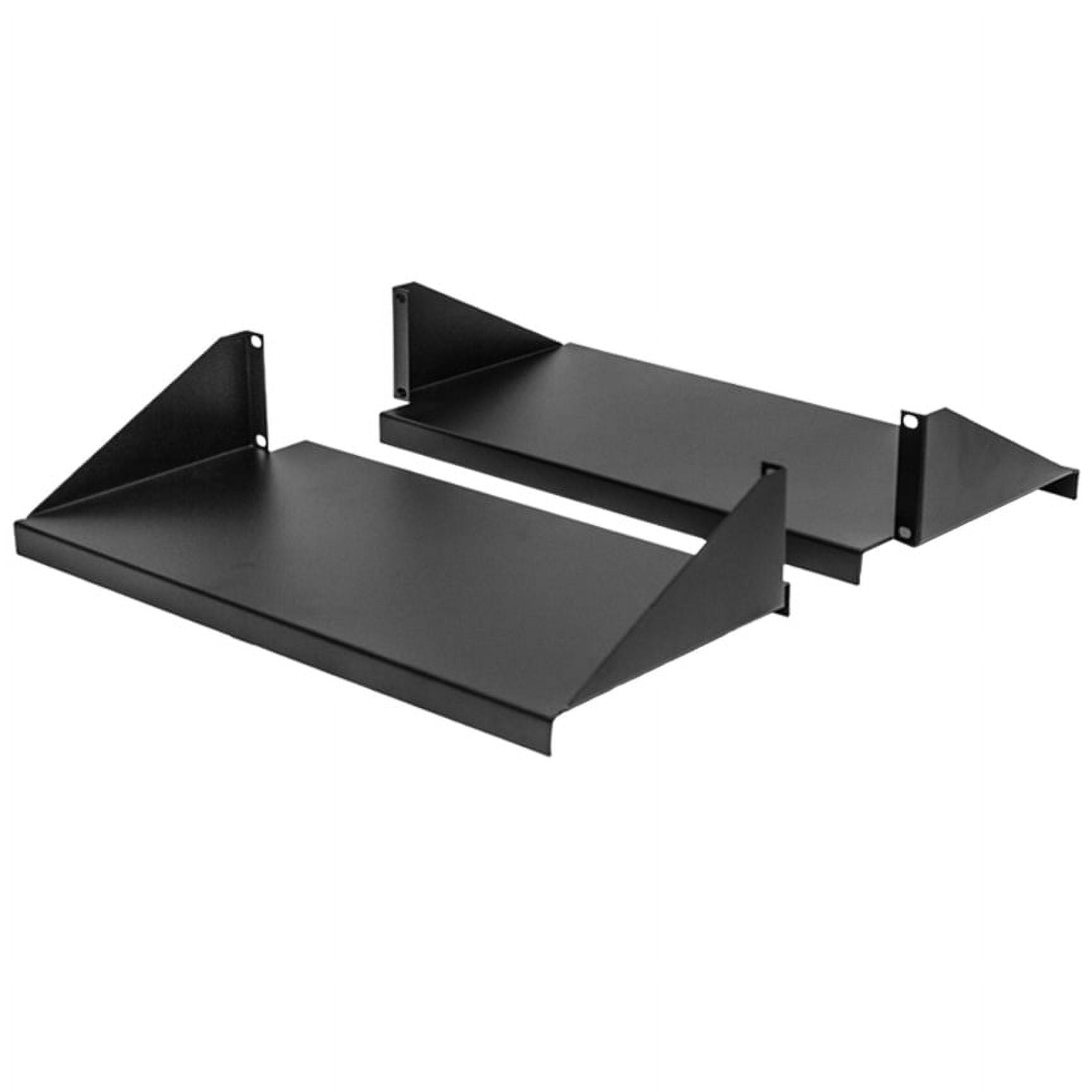 NavePoint Cantilever Server Shelf Vented Shelves Rack Mount 19 Inch 1U Black 8 Inches 210mm Deep