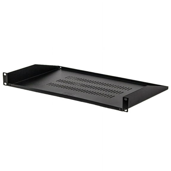 NavePoint Cantilever Server Shelf Vented Shelves Rack Mount 19 Inch 1U Black 10.5 Inches 270mm deep