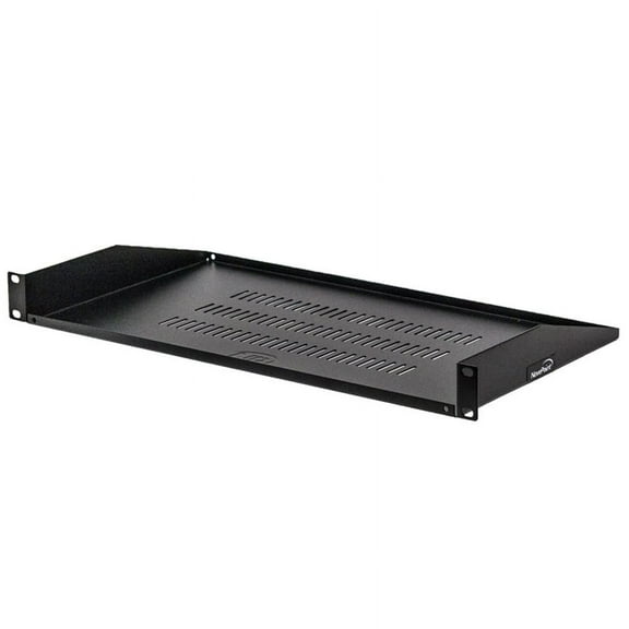 NavePoint Cantilever Server Shelf Vented Shelves Rack Mount 19 Inch 1U Black 10 Inches (250mm) deep